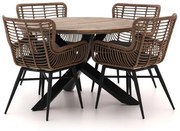 Intenso Asti/Rough-Y Ø120cm dining tuinset 5-delig