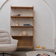 Zuiver Rise Natural Design Wandrek Gebogen Eikenhout - 90x35x180cm.