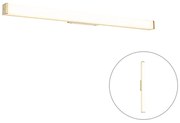 Badkamer wandlamp messing 92 cm incl. LED IP44 - Cascada Modern IP44 Lamp