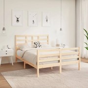 vidaXL Bedframe massief hout 140x190 cm