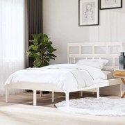 vidaXL Bedframe massief hout wit 150x200 cm 5FT King Size