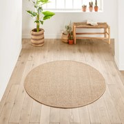 Rond vloerkleed met jute effect, voor binnen en buiten, Essen