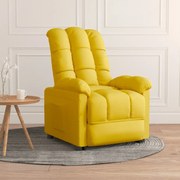 vidaXL Fauteuil verstelbaar stof geel