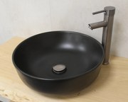 Saniclear Pura waskom set met kraan in de kleur verouderd ijzer - gunmetal compleet