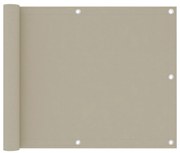 vidaXL Balkonscherm 75x300 cm oxford stof beige