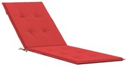 vidaXL Terrasstoelkussen (75+105)x50x3 cm rood