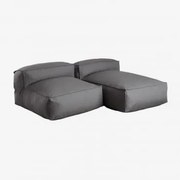 Modulaire Tuinbank Met Chaise Longue, 2-delig, Dojans Gris Granito - Sklum