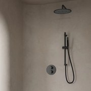 Saniclear Iron Pro inbouwregendouche 20cm rond met wandarm en glijstang gunmetal rond