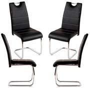 Pak 4 Kunstlederen Hallen Stoelen