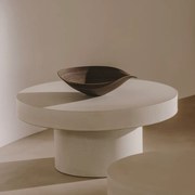 Kave Home Aiguablava Grote Salontafel Rond Cement Wit 90 Cm - 90 X 90cm.