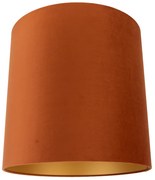 Stoffen lampenkap oranje met gouden binnenkant 40/40/40 Modern cilinder / rond rond