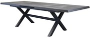 Showroommodel San Diego uitschuifbare dining tuintafel 204-264x100xH74 cm met kruispoot antraciet