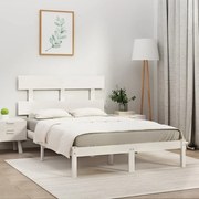 vidaXL Bedframe massief hout wit 180x200 cm 6FT Super King