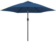 vidaXL Parasol met metalen paal 300 cm blauw