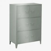 6-deurs Kluis 80x40 Cm In Pohpli-staal Groen – Khaki - Sklum