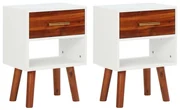 vidaXL Nachtkastjes 2 st 40x30x57 cm massief acaciahout