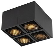 Design spot zwart 4-lichts - Qubo Honey