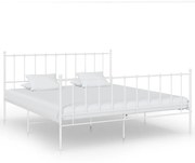 vidaXL Bedframe metaal wit 180x200 cm