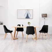 vidaXL Eetkamerstoelen 4 st fluweel zwart