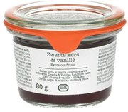 Confiture, zwarte kers/vanille, 80 gram