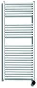 Sanicare elektrische design radiator 45x112cm wit met thermostaat rechts chroom