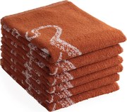 Keukendoek oceaan – 6 stuks – 50×50 – terracotta