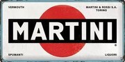 Metalen bord Martini Logo White