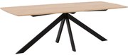 Goossens Excellent Eettafel Floyd, Semi rechthoekig 180 x 100 cm met split