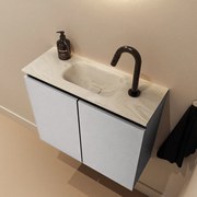 Mondiaz Ture DLux toiletmeubel 60cm plata met wastafel ostra midden met kraangat