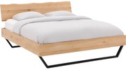 Goossens Bedframe Slade, Bedframe 140 x 200 cm hoofdbord organisch