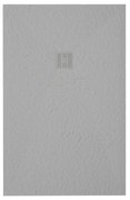 ZEZA Grade Douchevloer - 120x90cm - antislip - antibacterieel - mineraalmarmer - rechthoek - mat perla (lichtgrijs) 400000000000020095