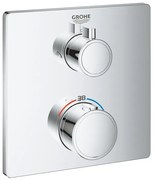 Grohe Grohtherm Inbouwthermostaat - 2 knoppen - rechthoekig - chroom 24079000