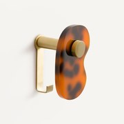 Set van 3 kapstokken in gekleurd acetaat, Paula