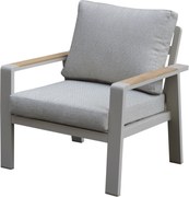 Lola lounge tuinstoel aluminium latte soft grey kussens