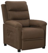 vidaXL Fauteuil verstelbaar stof bruin