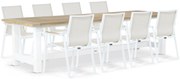 Tuinset 8 personen 300 cm Aluminium/textileen Wit Lifestyle Garden Furniture Fiora/Los