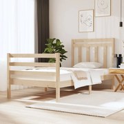 vidaXL Bedframe massief hout 75x190 cm 2FT6 Small Single