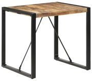 vidaXL Eettafel 80x80x75 cm ruw mangohout