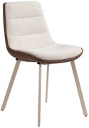 IDA Crème Bruin (stof Monza 90/Preston 22) / beige frame - MODERN GEPOLSTERDE STOEL BOUCLÉ BOHO