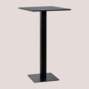 Vierkante Hoge Bartafel In Livanto-marmer Zwart Marmer & Zwart - Sklum
