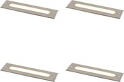 Set van 4 moderne grondspots staal 30 cm incl. LED IP65 - Eline