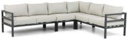 Hoek loungeset 6 personen Aluminium Grijs  Lifestyle Garden Furniture Rodenzo