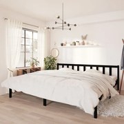 vidaXL Bedframe massief grenenhout zwart 180x200 cm 6FT Super King