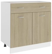 vidaXL Onderkast met lade 80x46x81,5 cm spaanplaat sonoma eikenkleurig