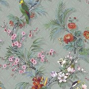 DUTCH WALLCOVERINGS Behang Tropical grijs