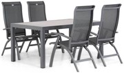 Tuinset 4 personen 164 cm Aluminium/Textileen /Aluminium/textileen Grijs Hartman Summerland/Residence