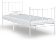 vidaXL Bedframe metaal wit 100x200 cm