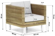 Tuinstoel Teak Old teak greywash Lifestyle Garden Furniture Long Beach