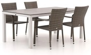 Forza Fossano/Fidenza 183cm dining tuinset 5-delig stapelbaar
