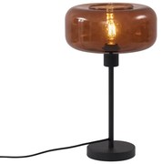 Retro tafellamp zwart met brons glas - Bizle Retro E27 rond Binnenverlichting Lamp